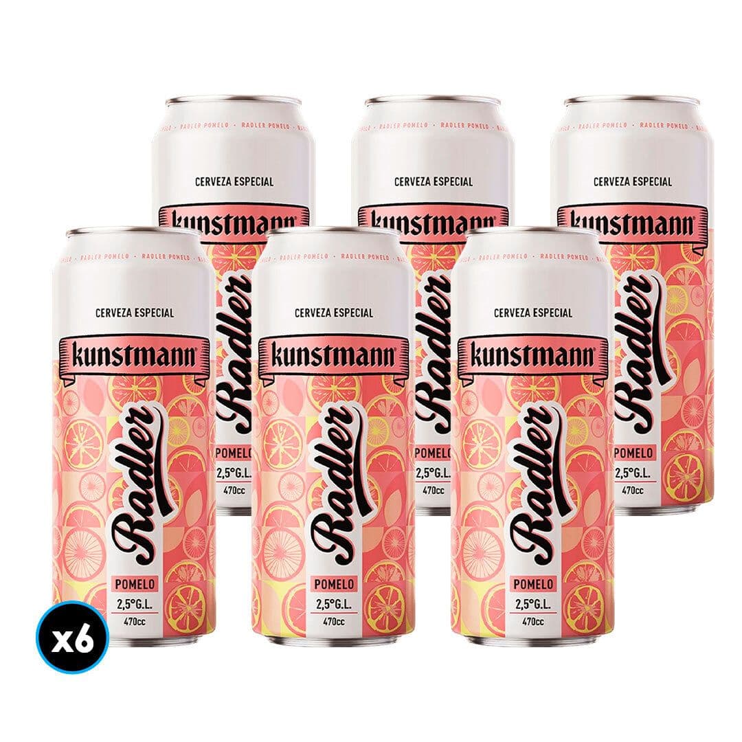 6x Cerveza Kunstmann Radler Pomelo en Lata 470cc_1