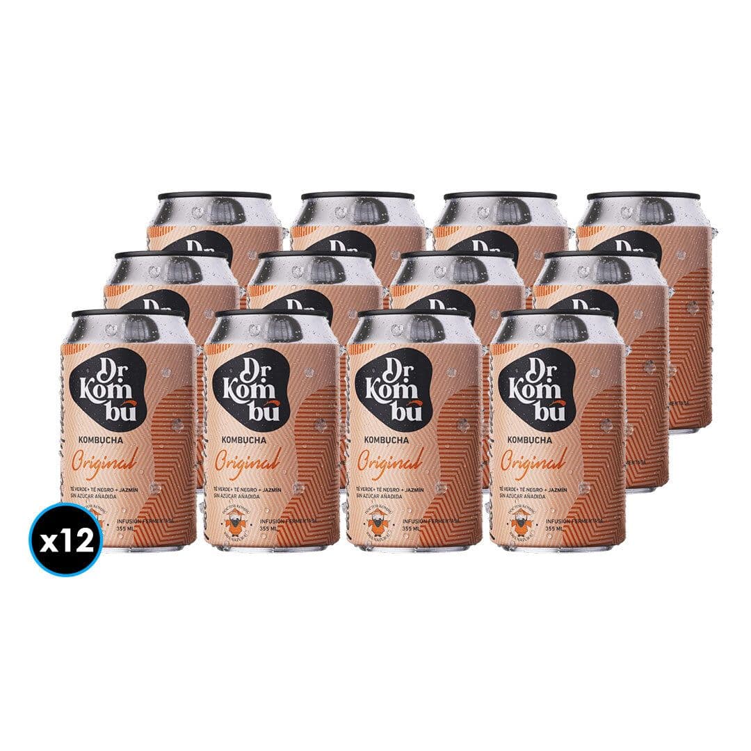 12x Kombucha Dr. Kombu Original Lata 350cc_1