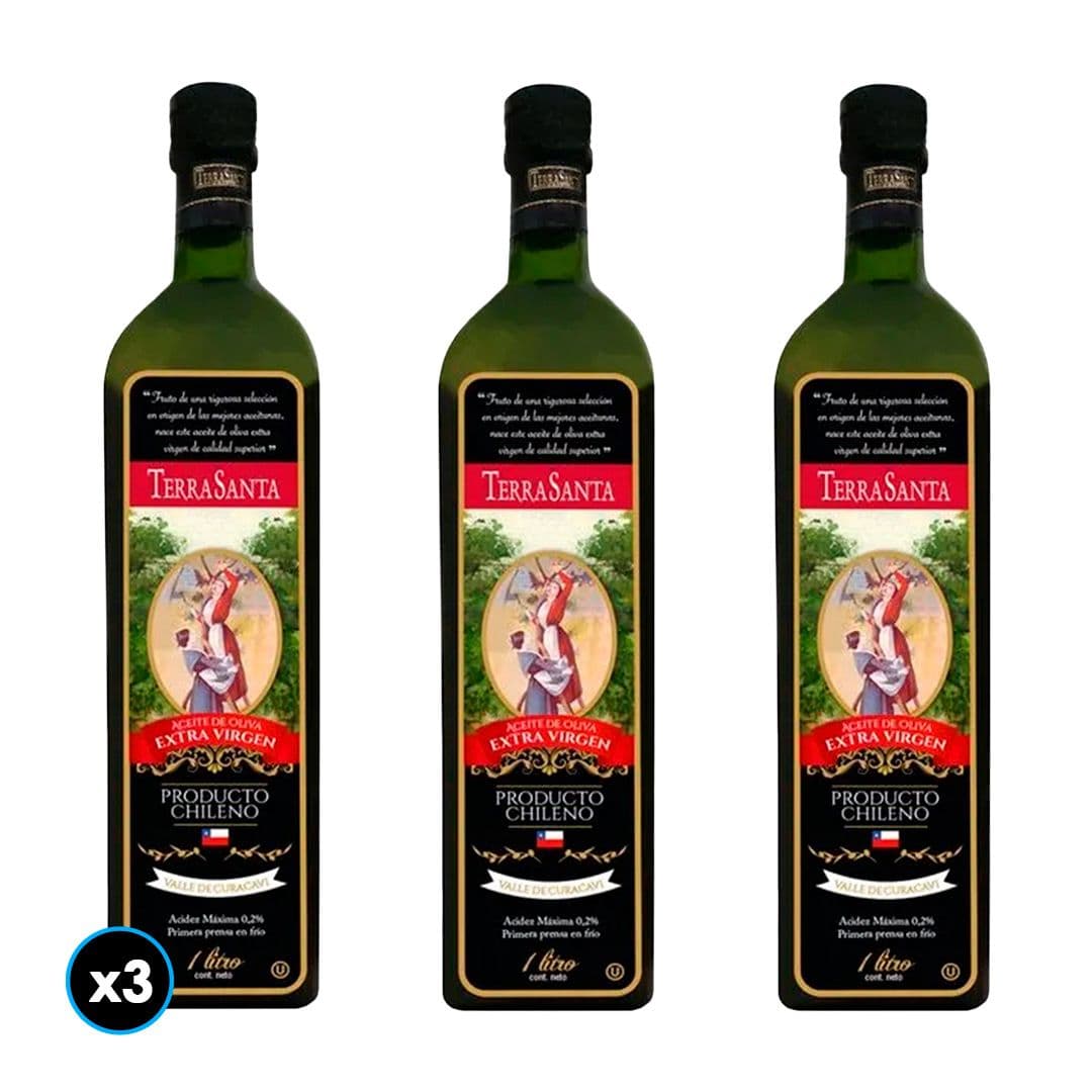 3x Aceite de Oliva Extra Virgen Terra Santa 1 Lt._1