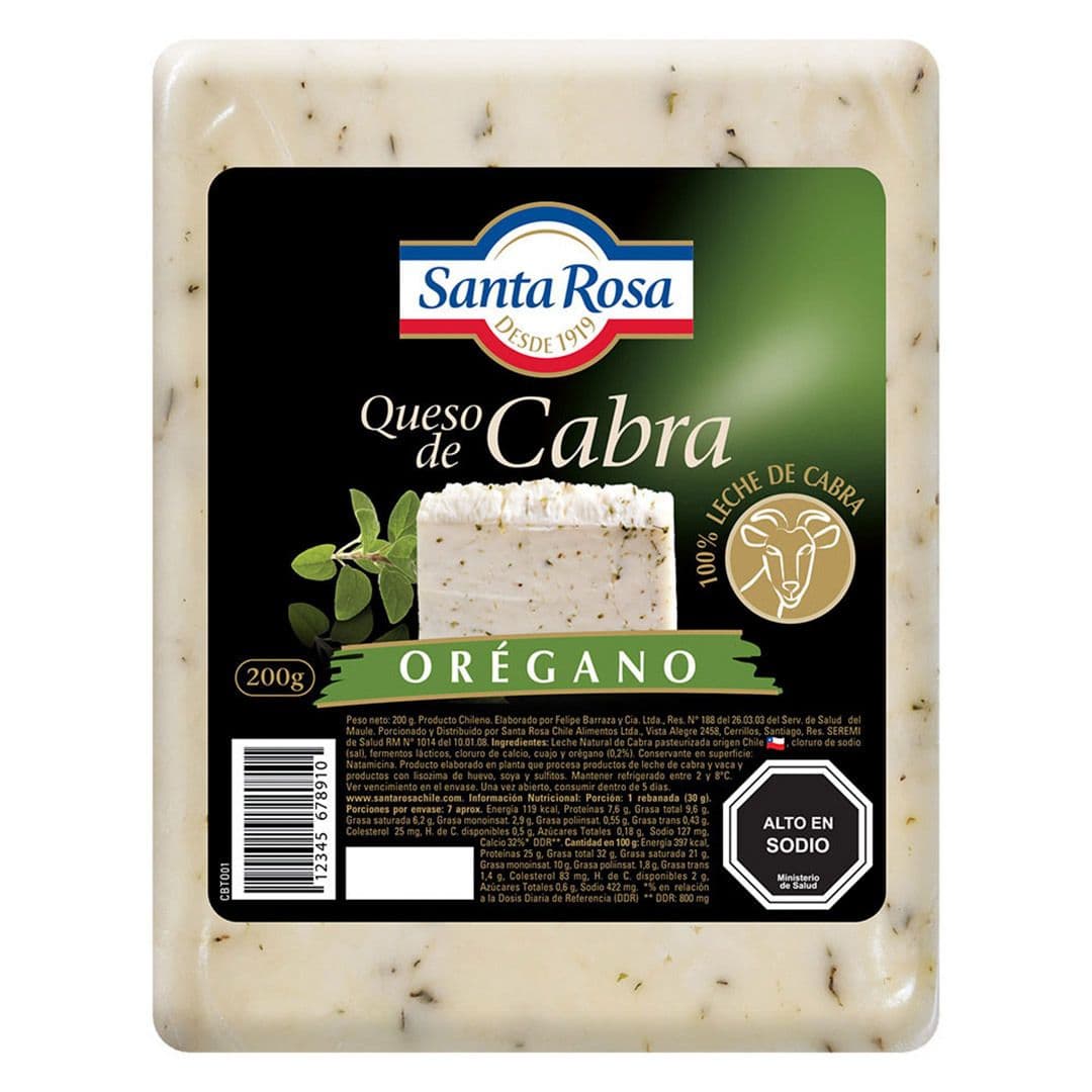 Queso Cabra Orégano Santa Rosa 200 grs._1