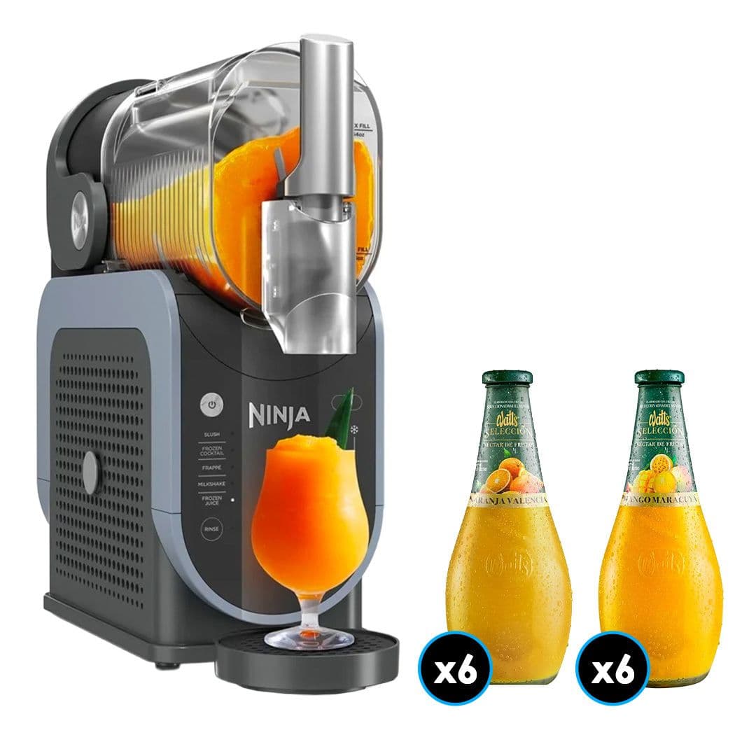 PACK SLUSHI - WATTS N°12 1x Máquina de Bebidas Heladas Slushi Ninja + 6x Jugo Watts Seleccion Naranja Valenciana 1 Litro + 6x Jugo Watts Seleccion Mango-Maracuya 1 Litro_1