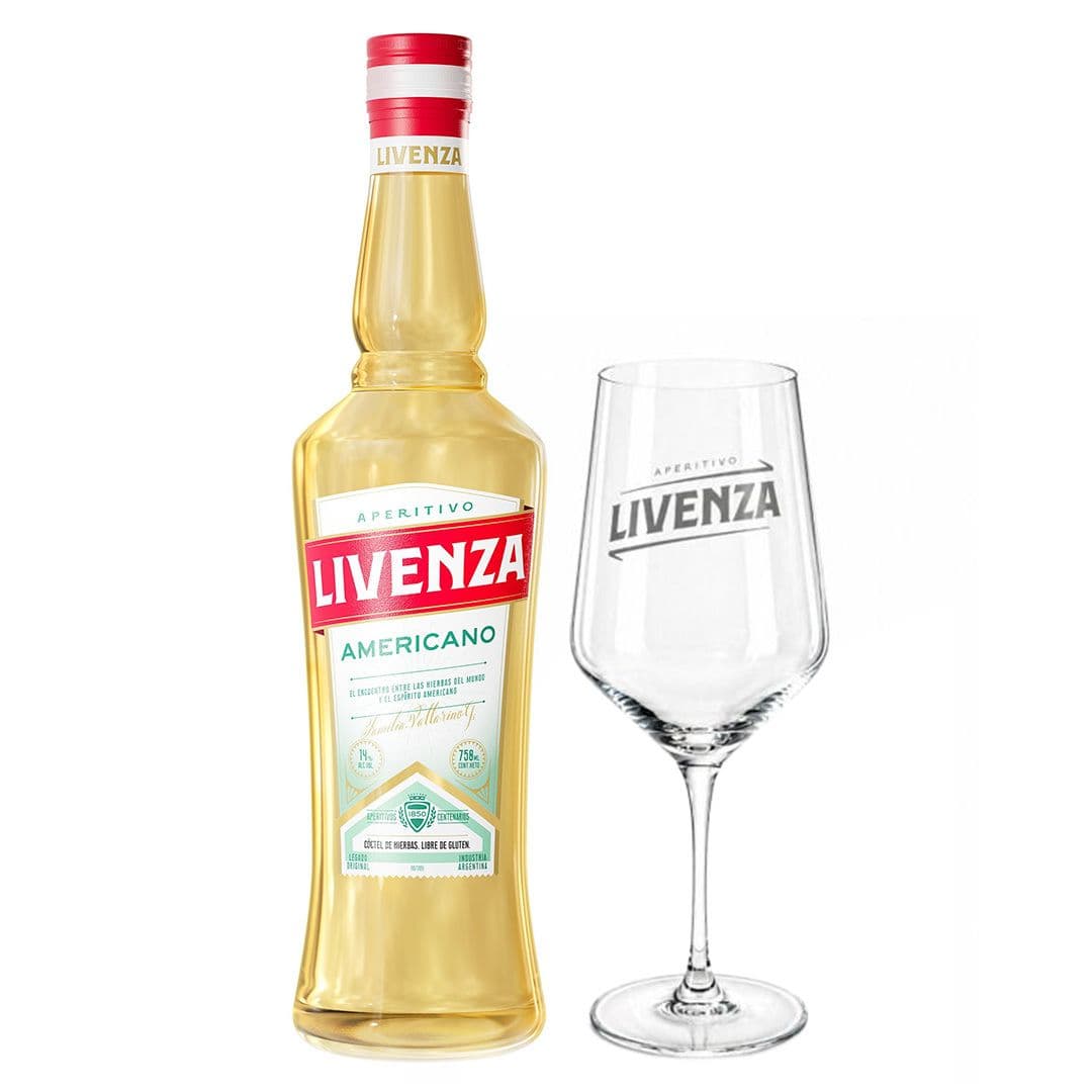 Pack Licor Livenza Americano 700 cc 14° alc. + Copa Livenza_1