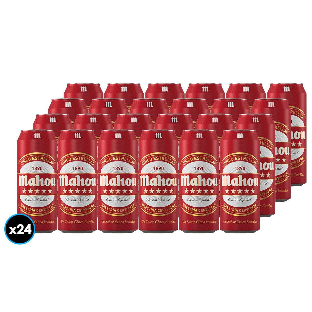 24x Cerveza Mahou 5 Estrellas en Lata 500cc_1