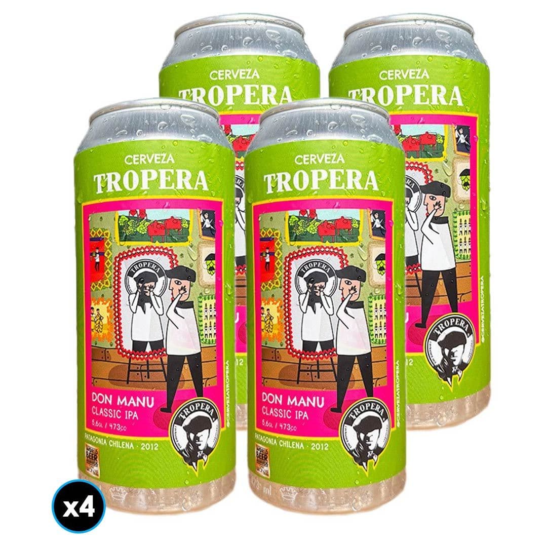 4x Cerveza Tropera Don Manu en Lata 473cc SKU 86493_1