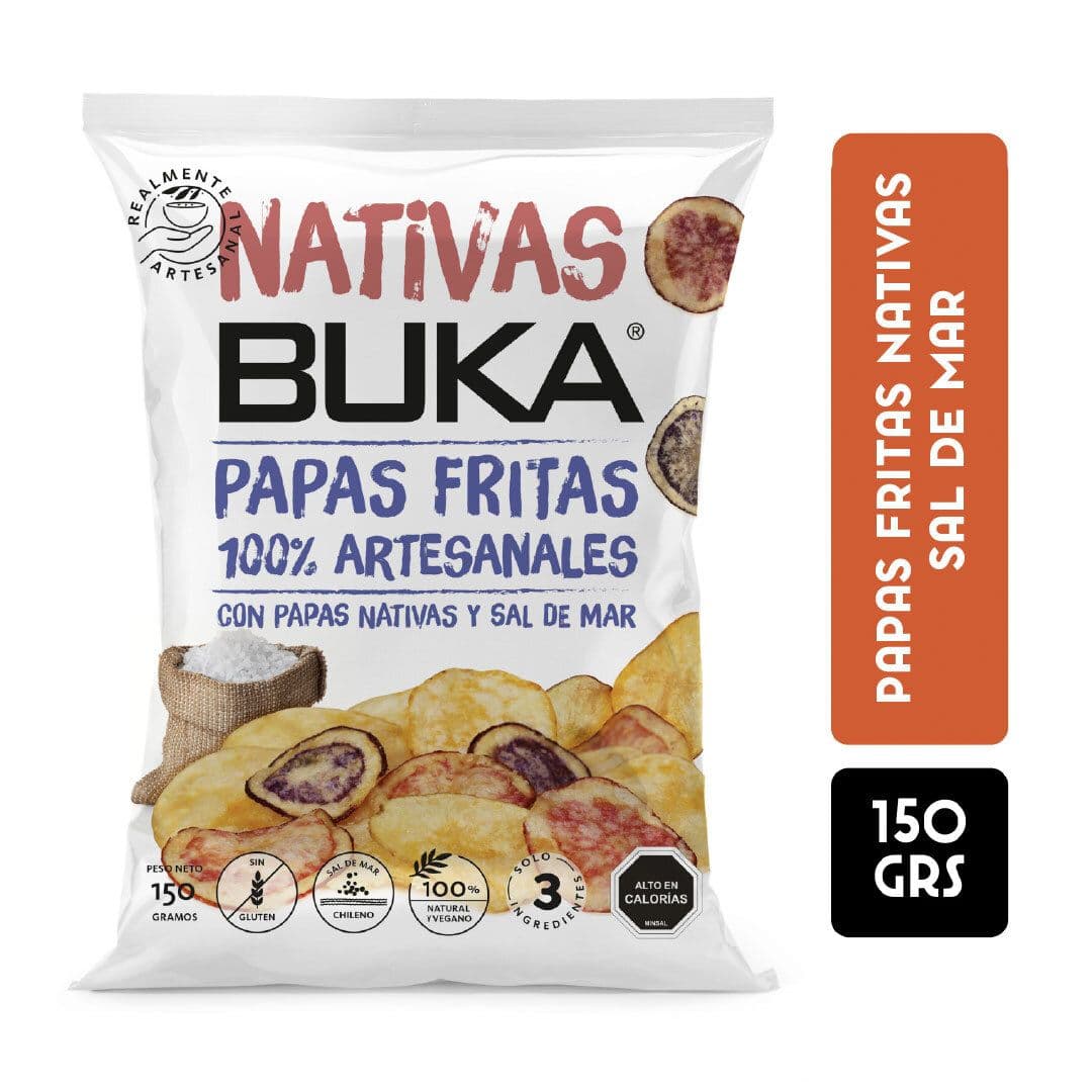 Papas Fritas Nativas Buka Sal de Mar 150 grs._1