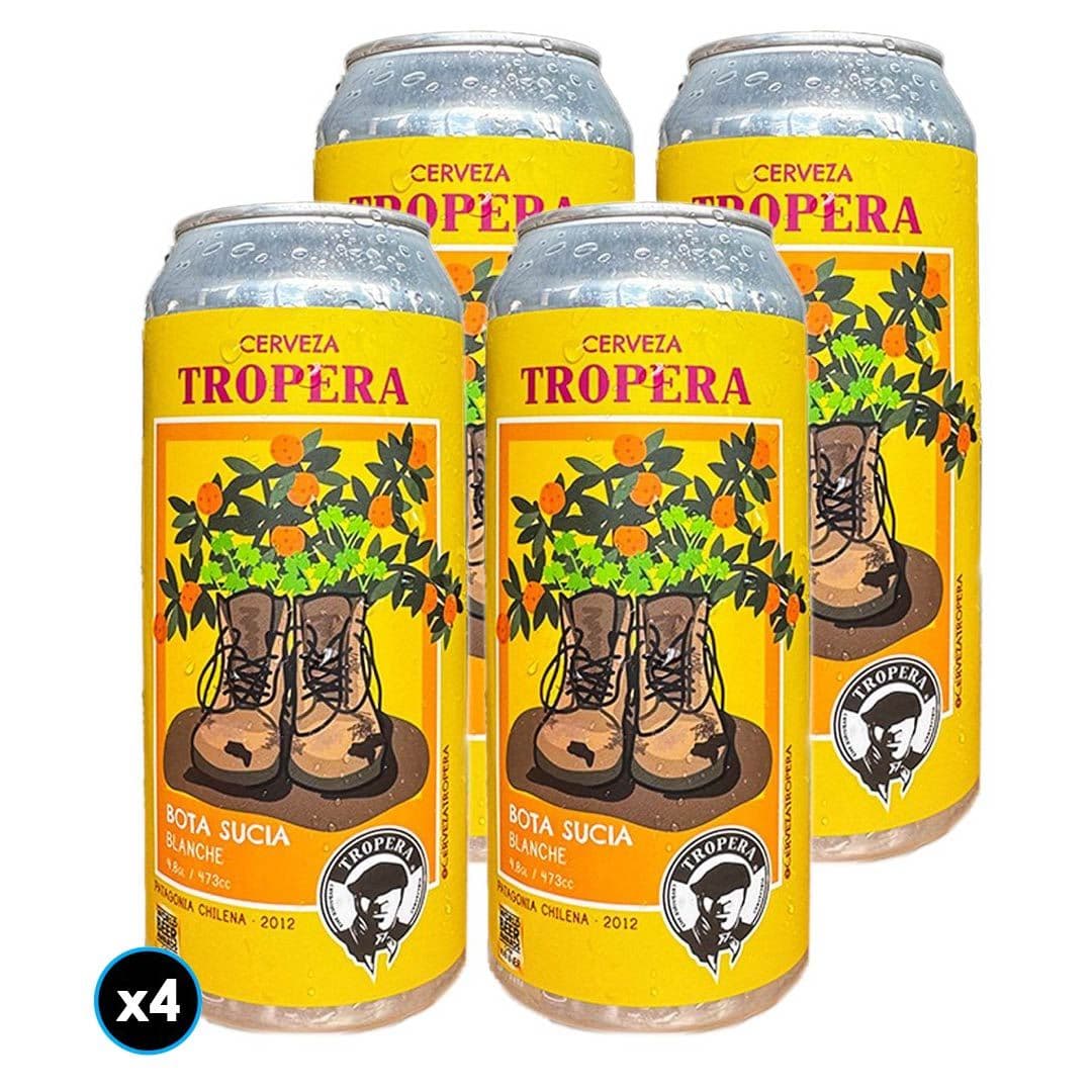 4x Cerveza Tropera Bota Sucia en Lata 473cc_1