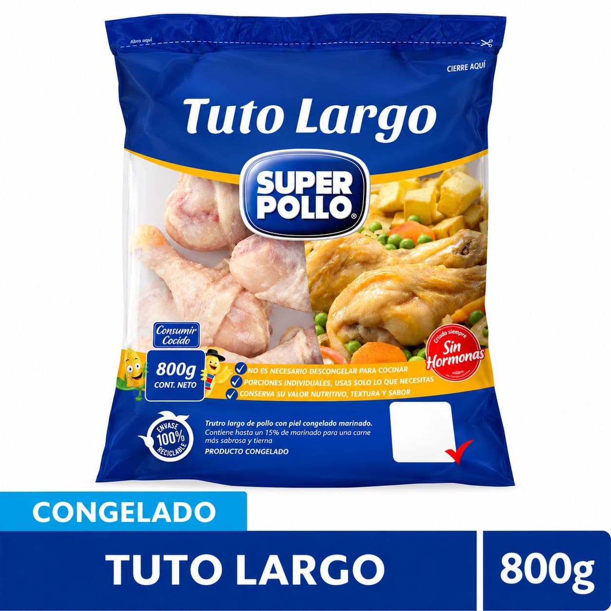 Trutro Largo de Pollo Super Pollo 800 g_1