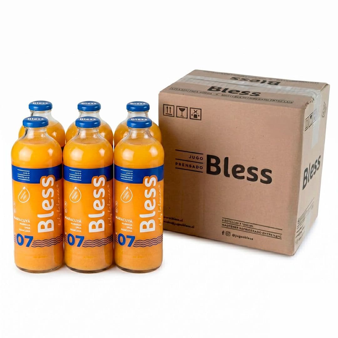 6x Jugo Bless 07 Maracuyá, Naranja, Piña, Mazana y Limón 1 L_1