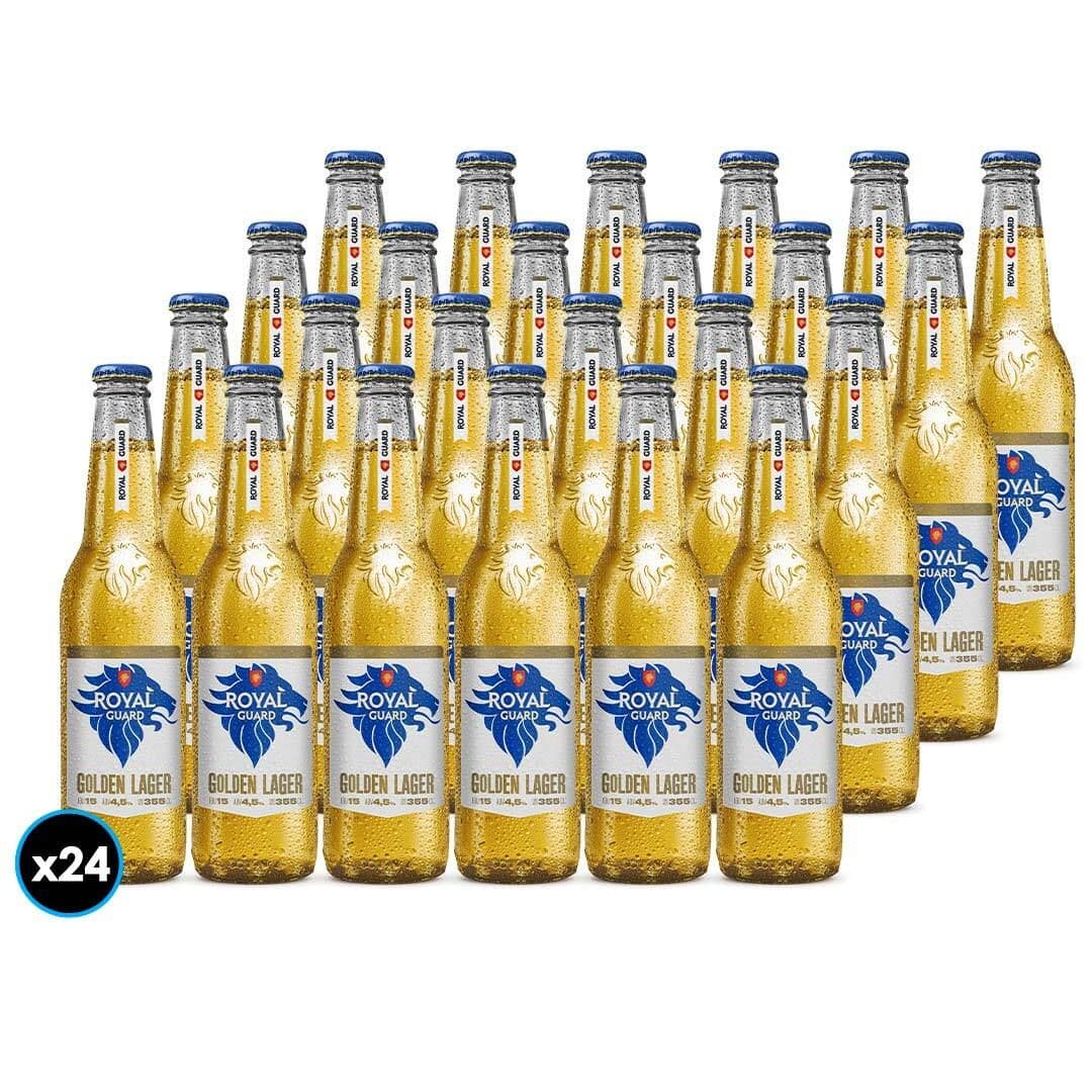 24x Cerveza Royal Guard Golden Lager en Botella 355cc_1