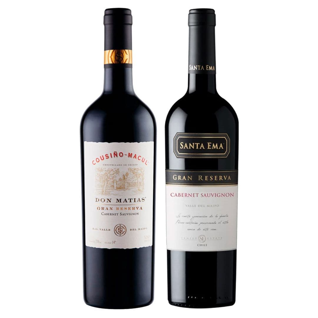 PACK GR CLÁSICO: 1x Vino Cousiño Macul Don Matías Gran Reserva Cabernet Sauvignon 750cc + 1x Vino Santa Ema Gran Reserva Cabernet Sauvignon 750cc_1