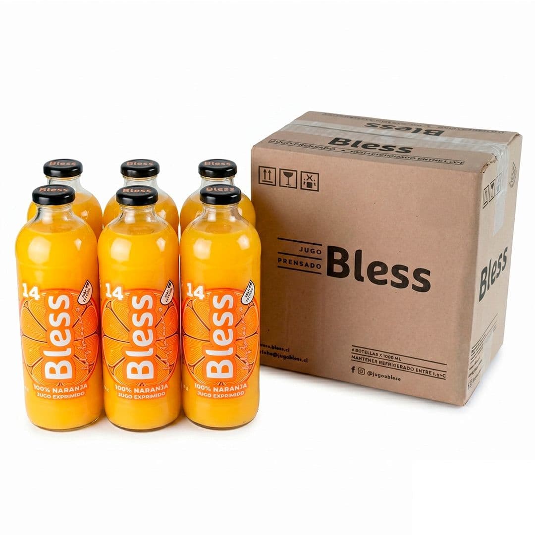 6x Jugo Bless 100% Naranja 1 L_1