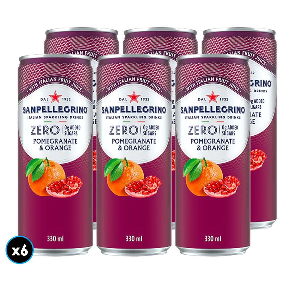 6x Agua San Pellegrino Melograno sin Azúcar Lata 330cc _1