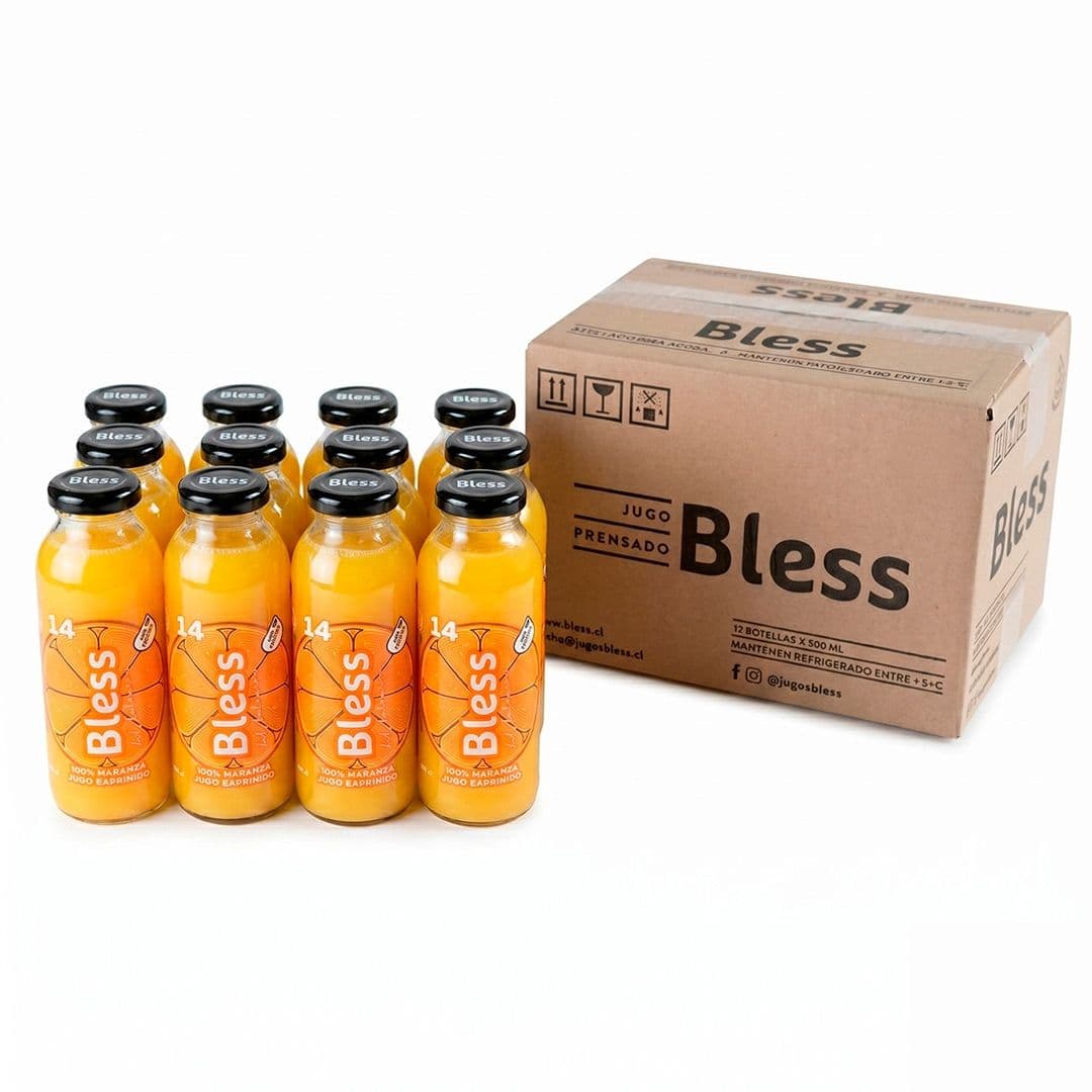 12x Jugo Bless 100% Naranja 300cc_1