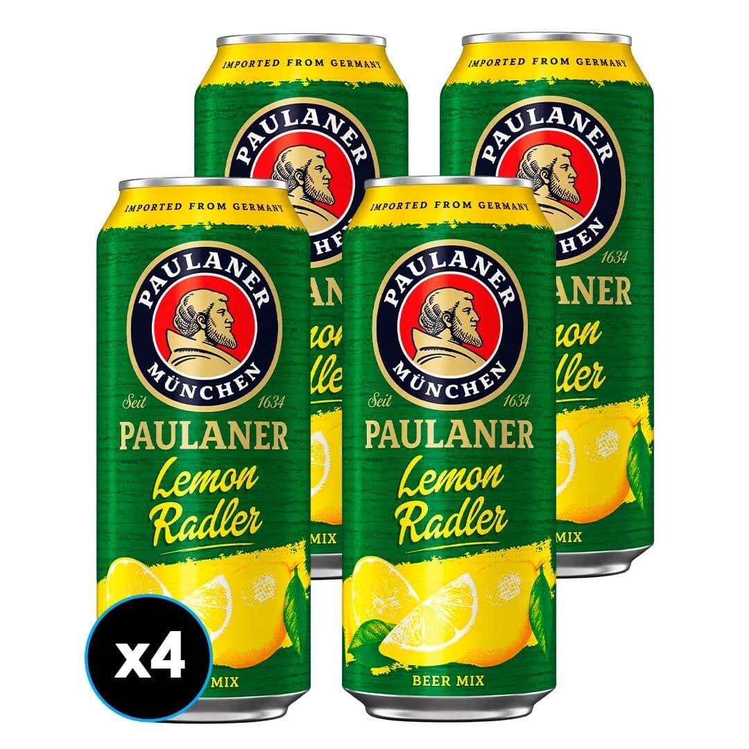 4x Cerveza Paulaner Lemon Radler Lata 500cc_1