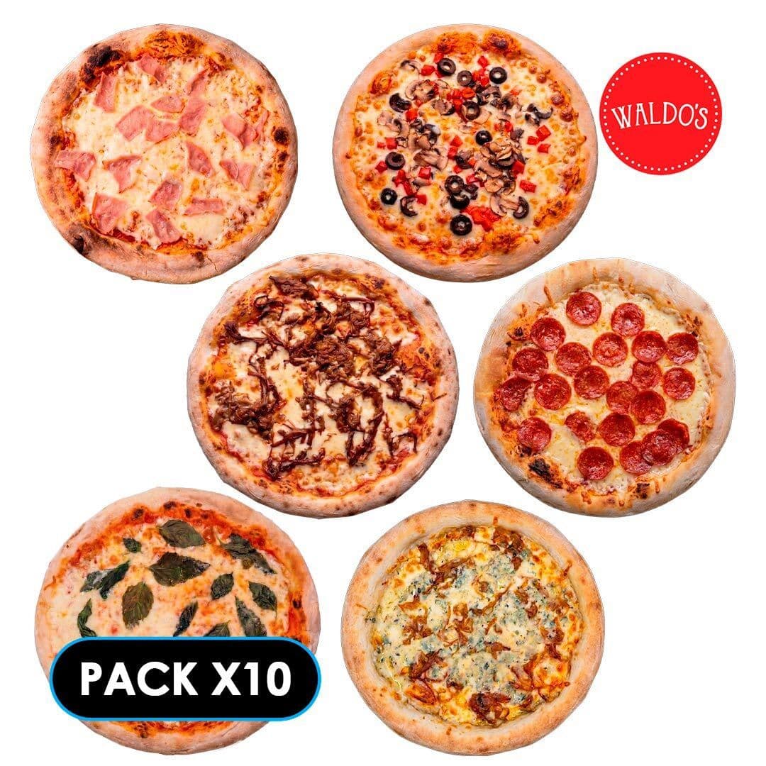 PACK PIZZAS WALDO'S CONGELADAS VARIEDAD 10x_1