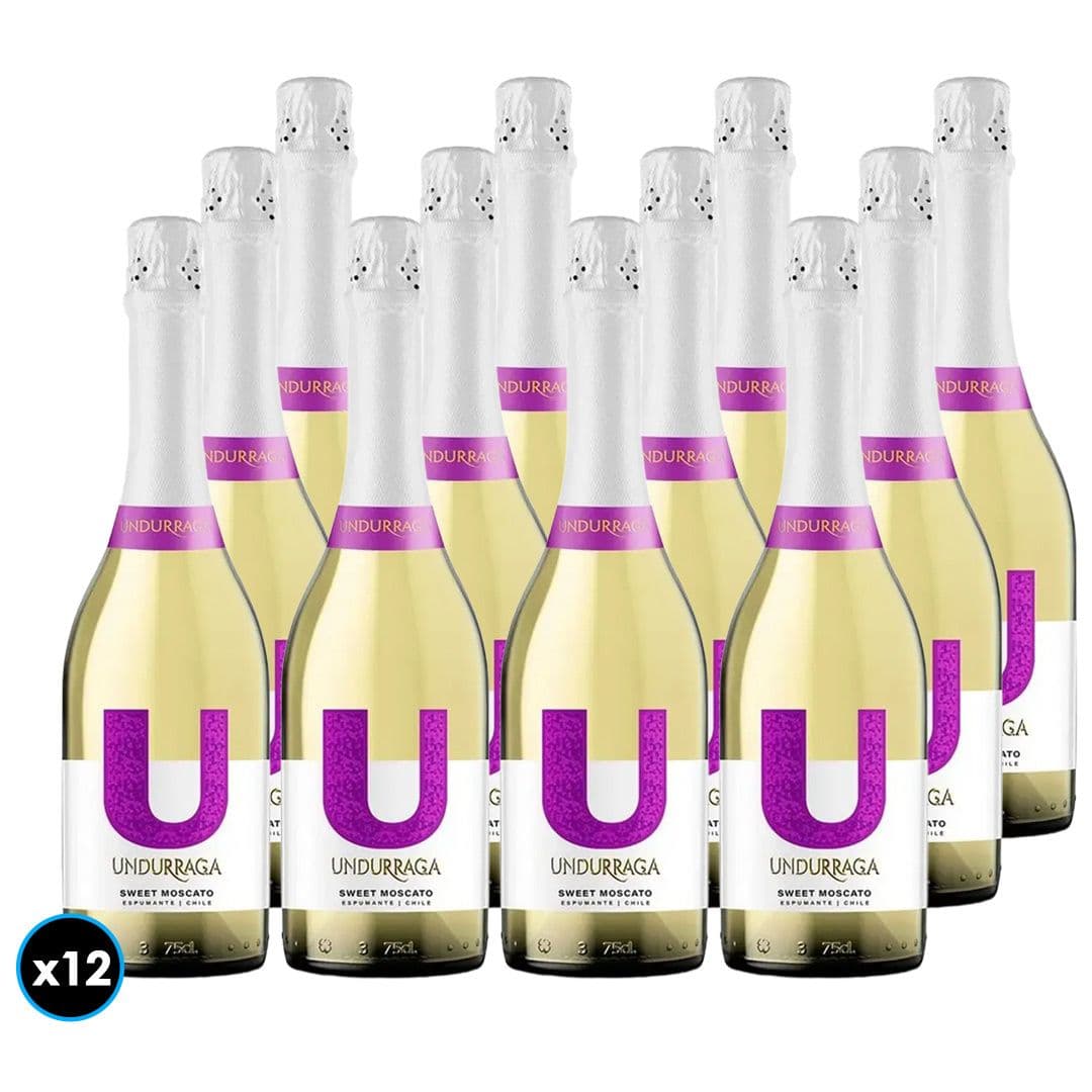 CAJA UNDURRAGA U SWEET MOSCATO: 12x Espumante Undurraga U Sweet Moscato 750cc 12°alc._1