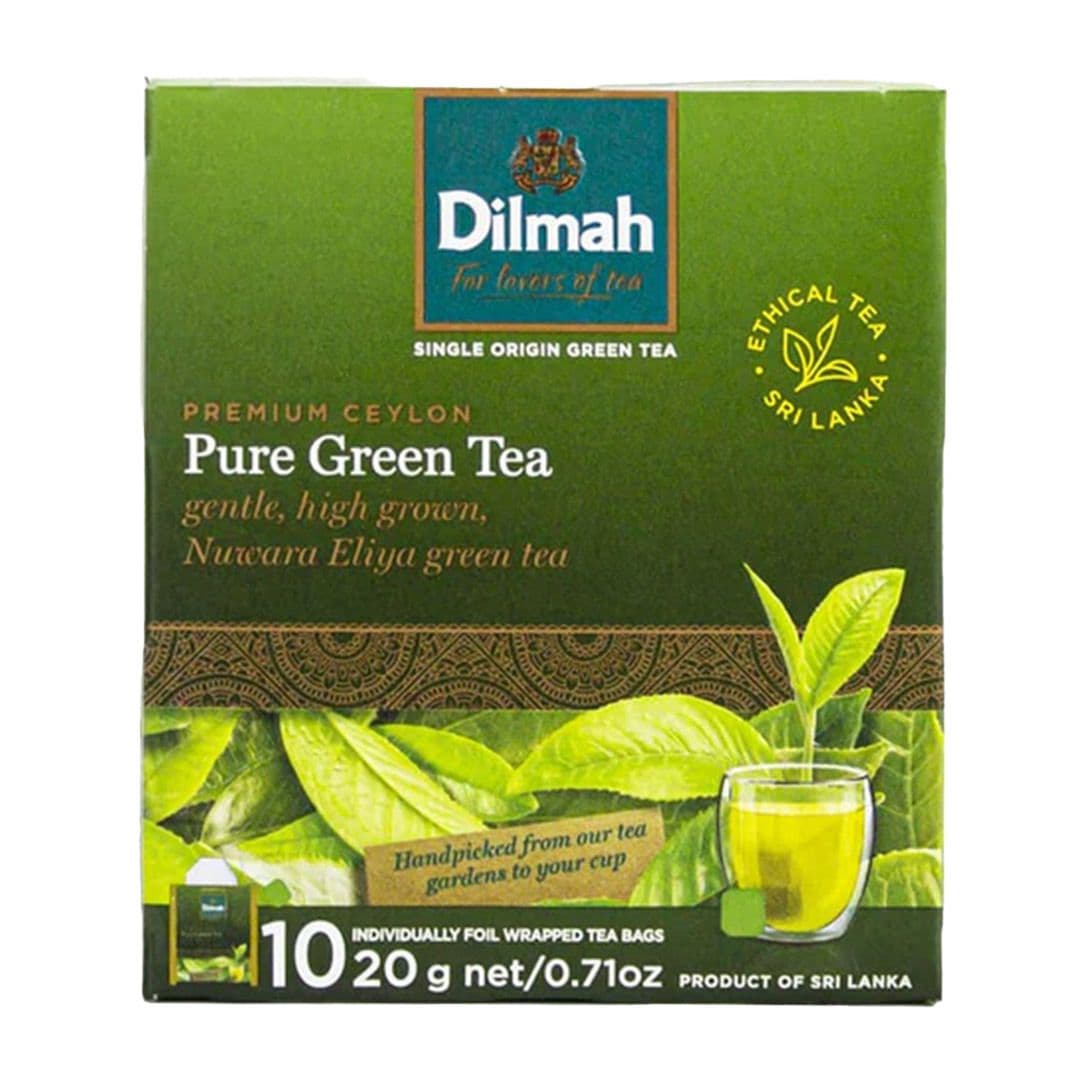 Té Dilmah Premium Ceylon Pure Green Tea 10 Teabags_1