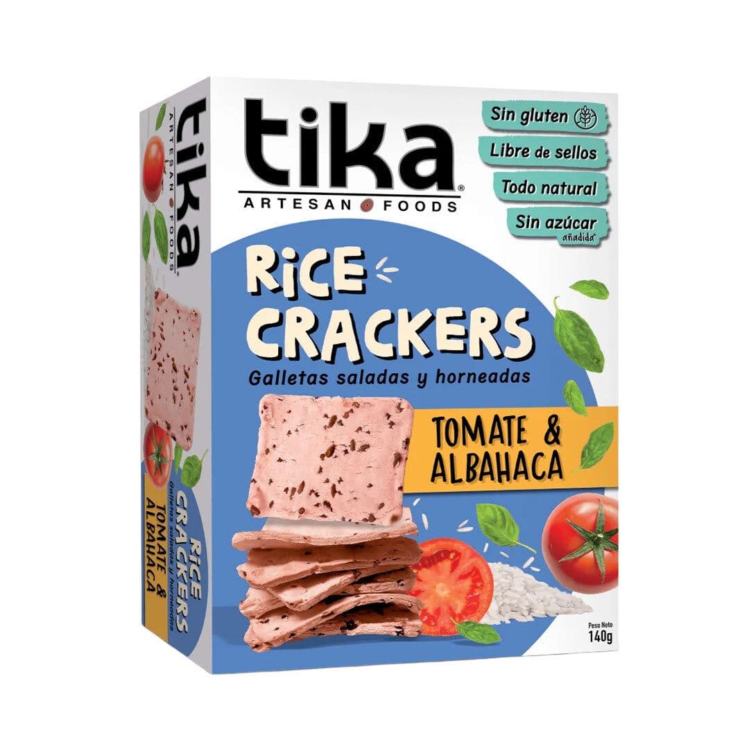 Galletas Tika Crackers Tomate y Albahaca 140 grs._1