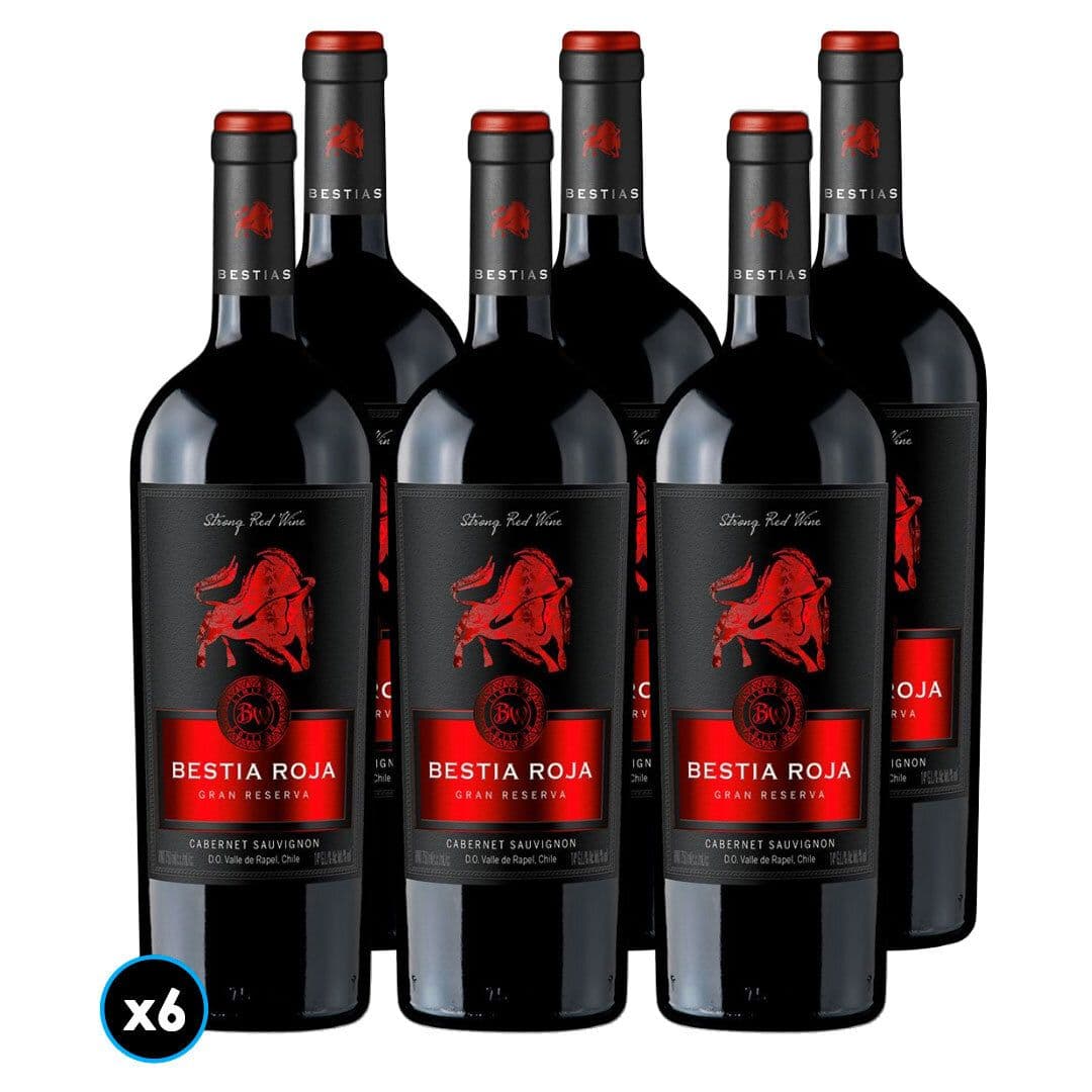 CAJA BESTIA ROJA GR (Cabernet Sauvignon): 6x Vinos Bestia Roja Gran Reserva Cabernet Sauvignon 750cc_1