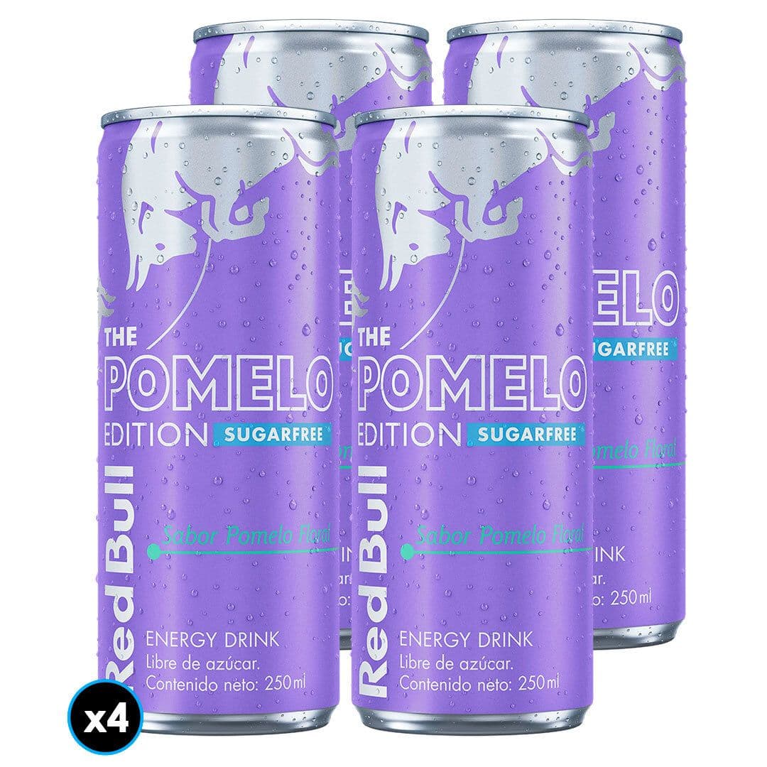 4x Bebida Energética Red Bull Sin Azúcar Pomelo Floral 250cc_1