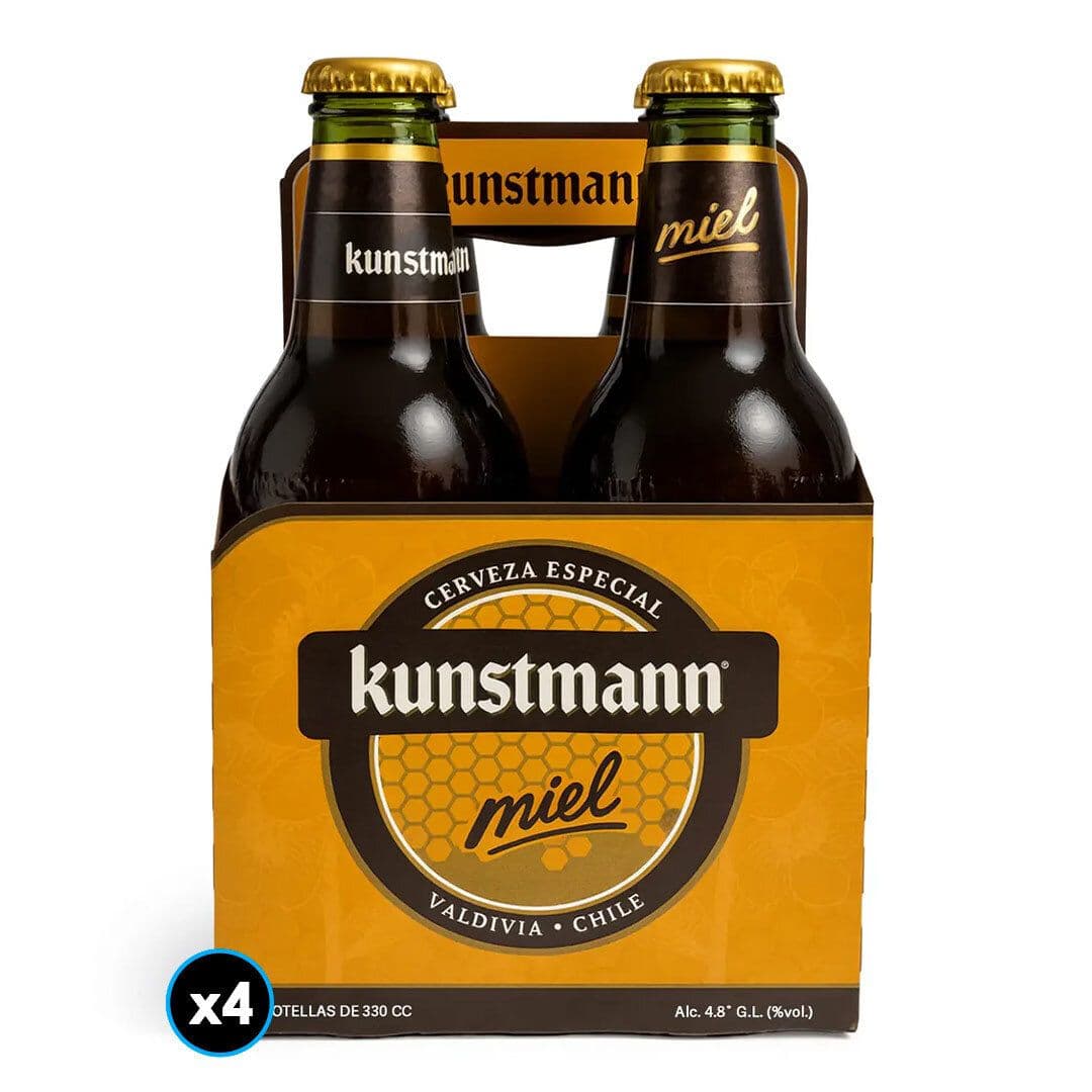 4x Cerveza Kunstmann Miel Botella 330cc_1