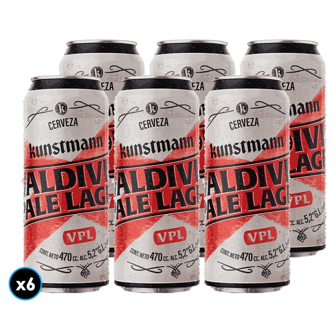 6x Cervezas Kunstmann Valdivia Pale Lager Lata 470cc_1