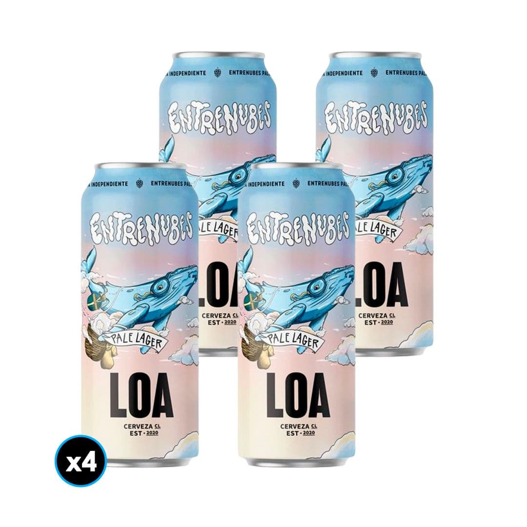 4x Cerveza Loa Entrenubes Pale Lager 470cc_1