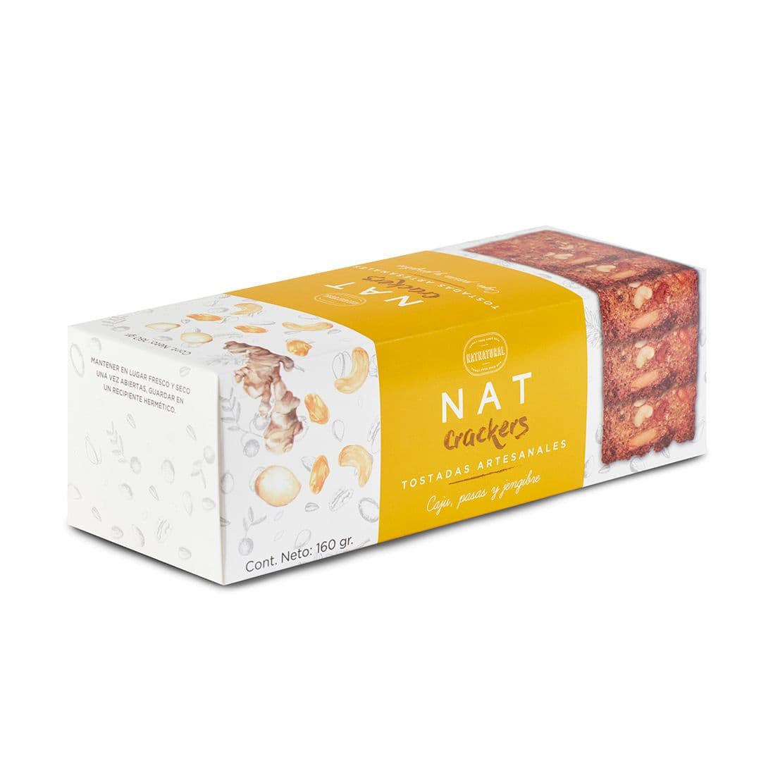 Galletas Natcrackers Cajú, Pasas y Jengibre 160 grs._1