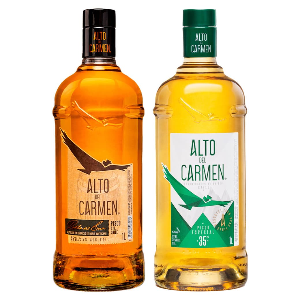 PACK ALTO DEL CARMEN LITRO: Pisco Alto del Carmen Roble del Sur 35° alc. 1L + 1x Pisco Alto del Carmen 35 grados 1 Litro_1