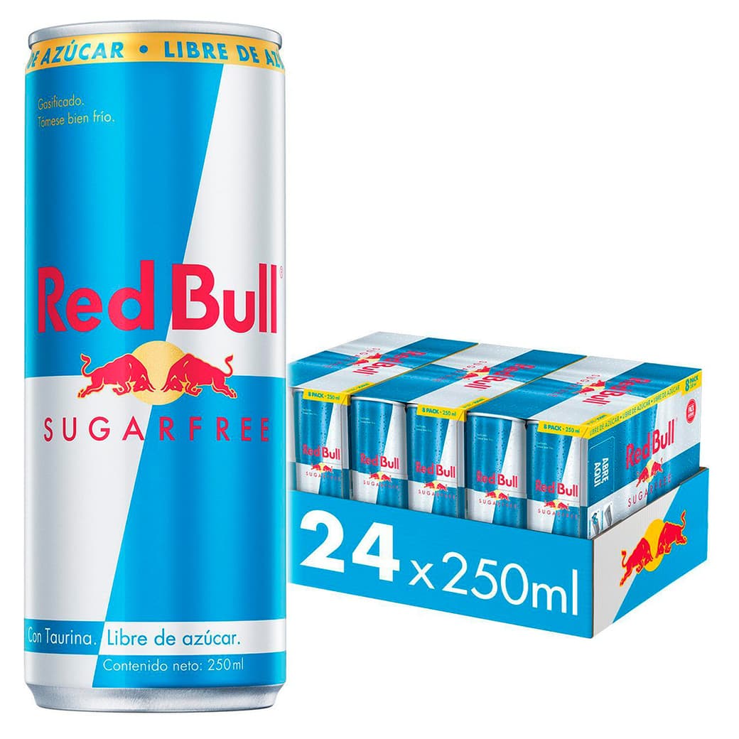 24x Bebida Energética Red Bull Sugar Free 250cc_1