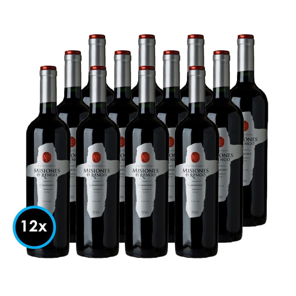 CAJA MISIONES DE RENGO (Carmenere): 12x Vino Misiones de Rengo Carmenere 750cc_1
