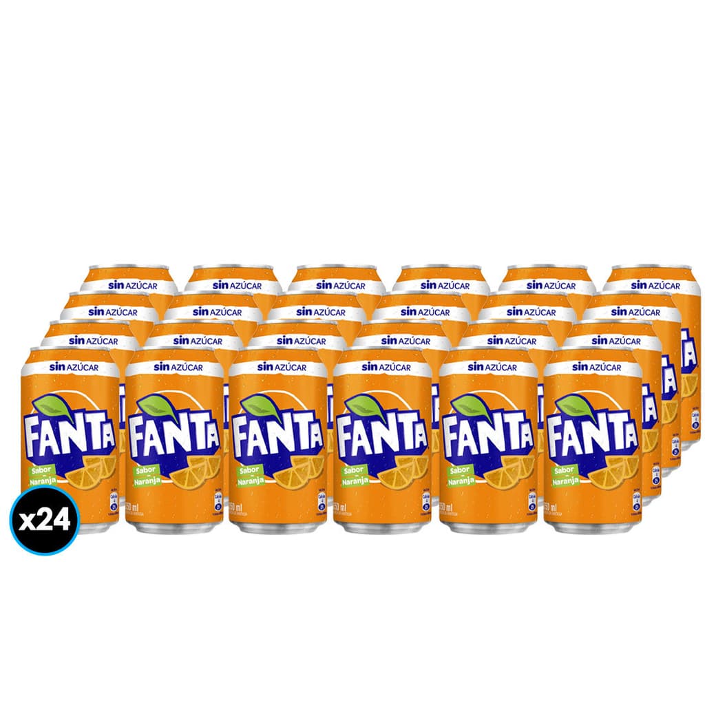 24x Bebida Fanta Sin Azúcar Lata 350cc_1