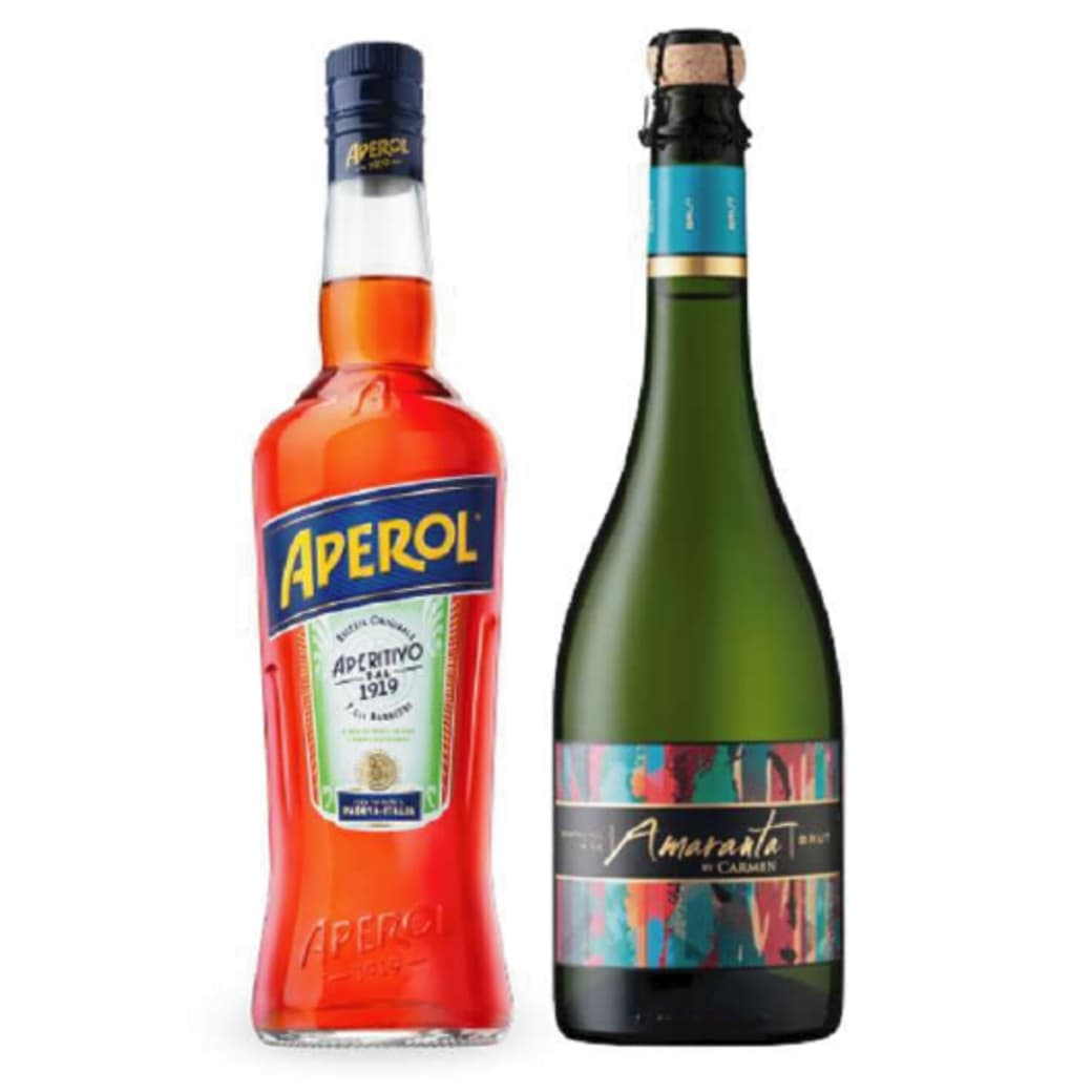 Licor Aperol 750cc + Espumante Amaranta Brut 750cc_1