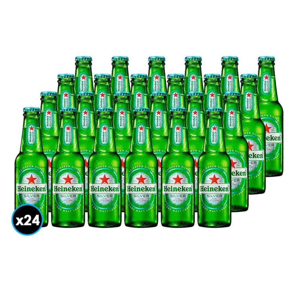 24x Cervezas Heineken Silver Botella 330cc_1