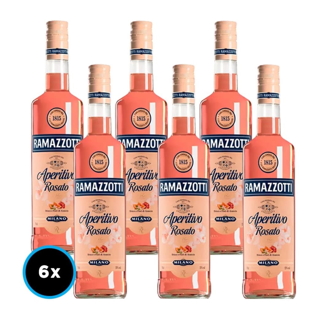 CAJA RAMAZZOTTI: 6x Licor Aperitivo Ramazzotti Rosatto 700cc_1
