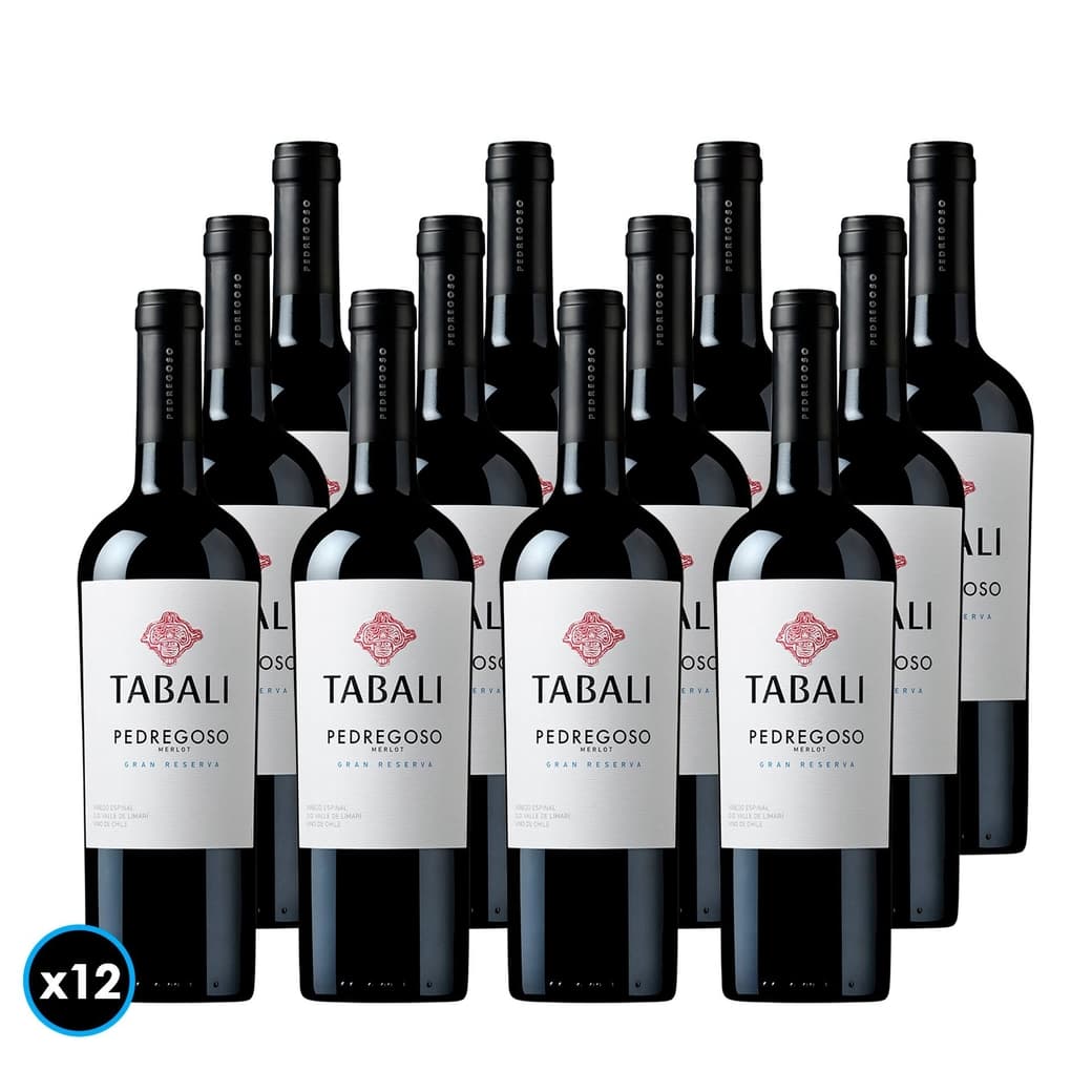 CAJA TABALI PEDREGOSO (Merlot): 12x Vino Tabali Pedregoso Gran Reserva Merlot 750cc_1