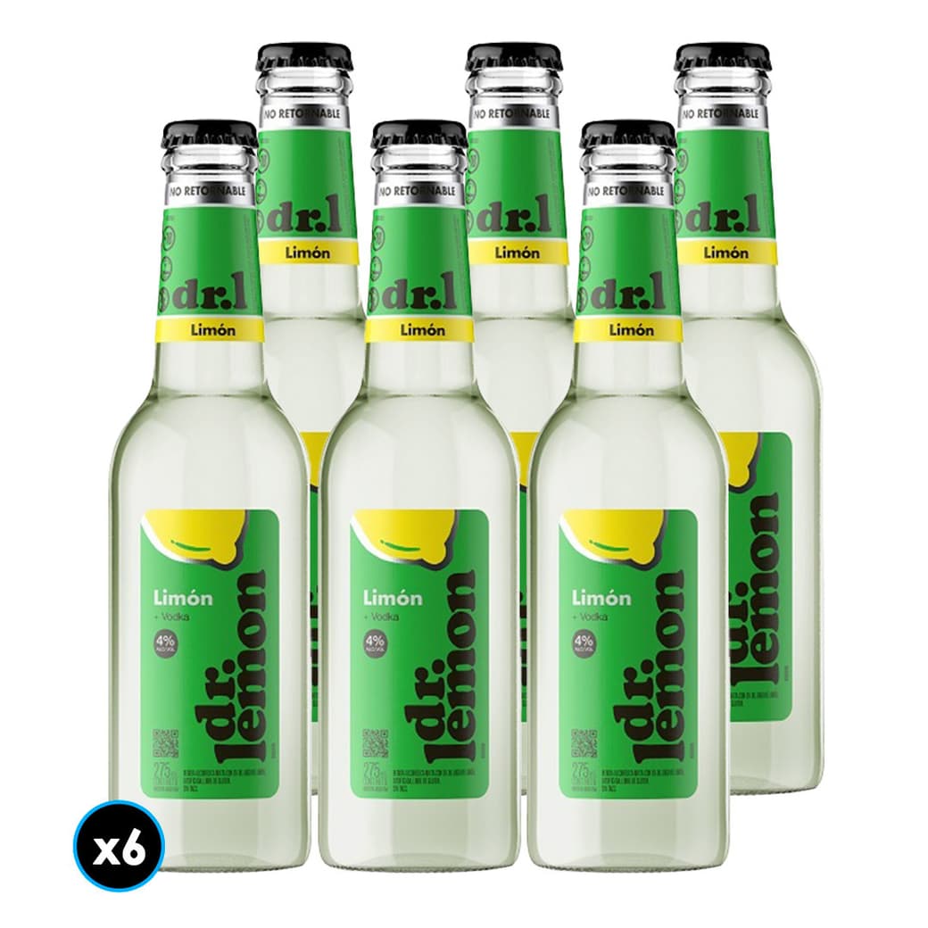 6x Dr Lemon Limón Botella 275cc 4°alc_1