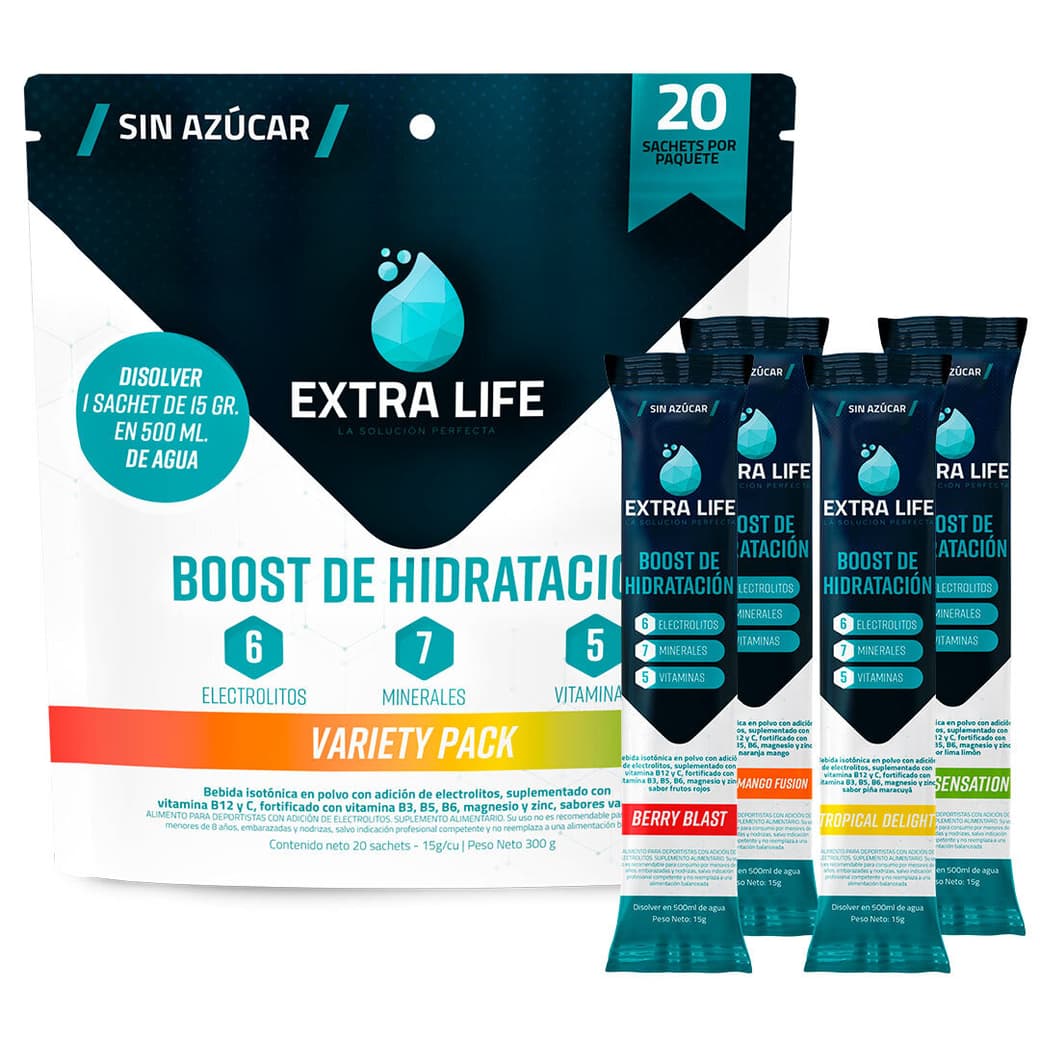 Boost de Hidratación Extra Life Variety Pack (20 Unidades)_1