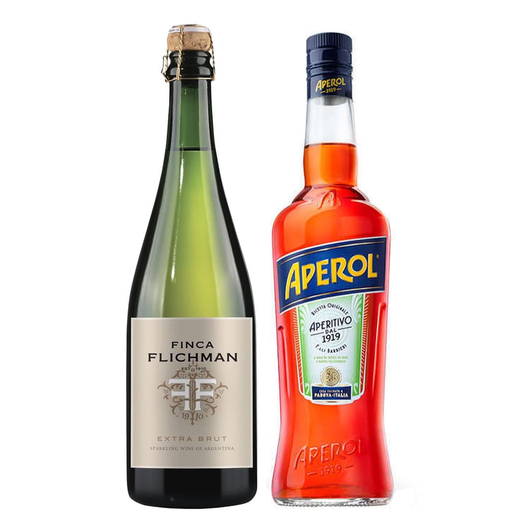 PACK APEROL - FINCA FLICHMAN: 1x Licor Aperitivo Aperol 750cc + 1x Espumante Finca Flichman Extra Brut 750cc_1