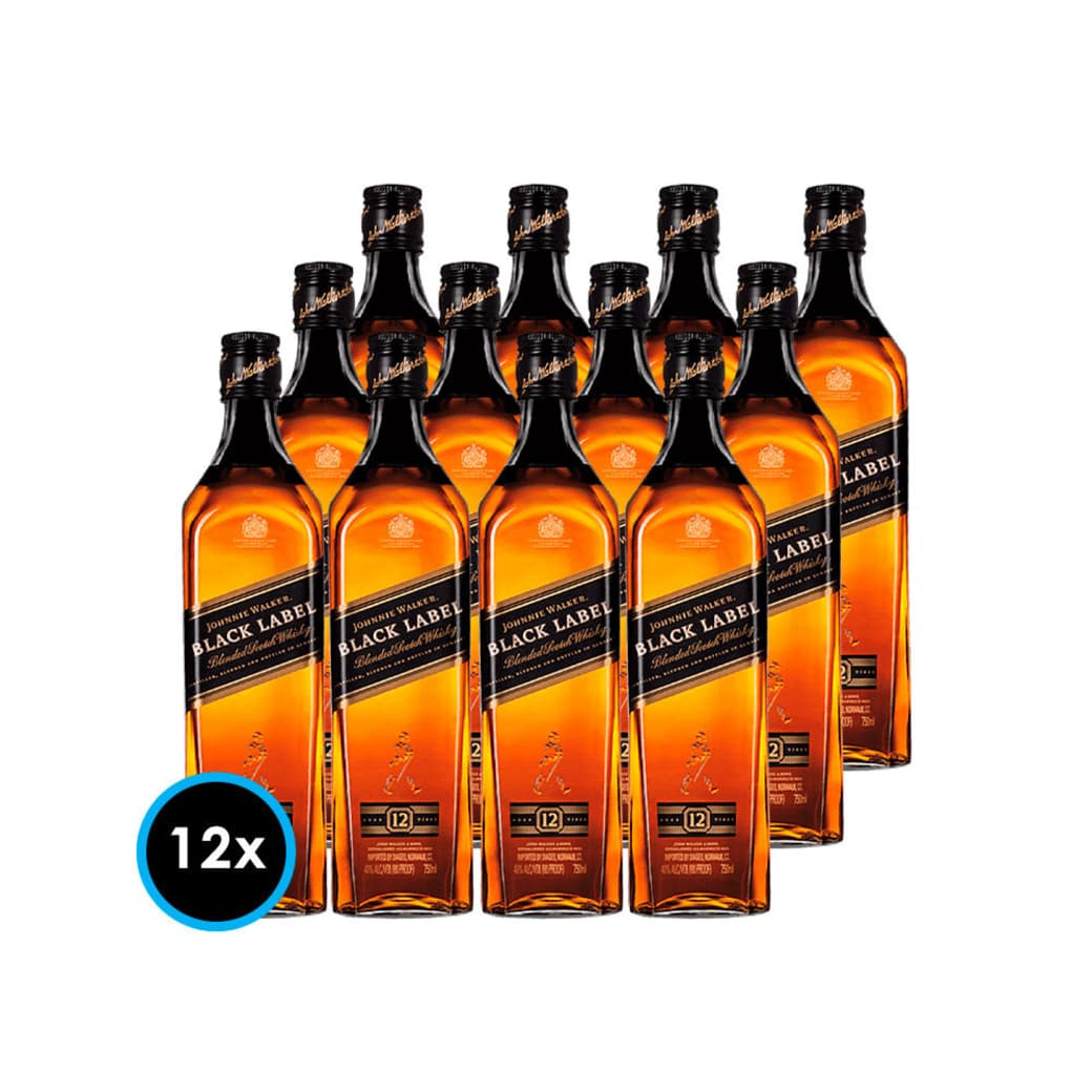 CAJA JW BLACK LABEL: 12x Whisky Johnnie Walker Black Label 750cc 40º alc._1