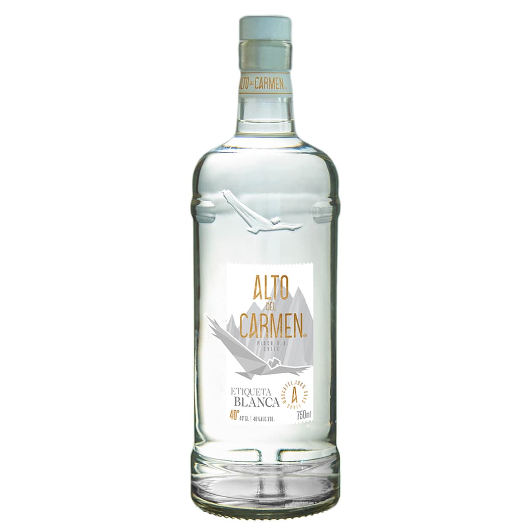 Pisco Alto del Carmen Etiqueta Blanca 750cc 40° alc._1