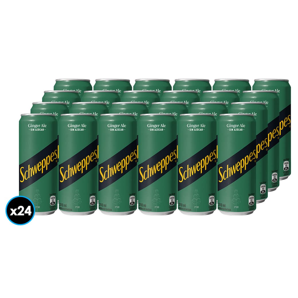 24x Bebida Schweppes Ginger Ale Sin Azúcar 310cc_1