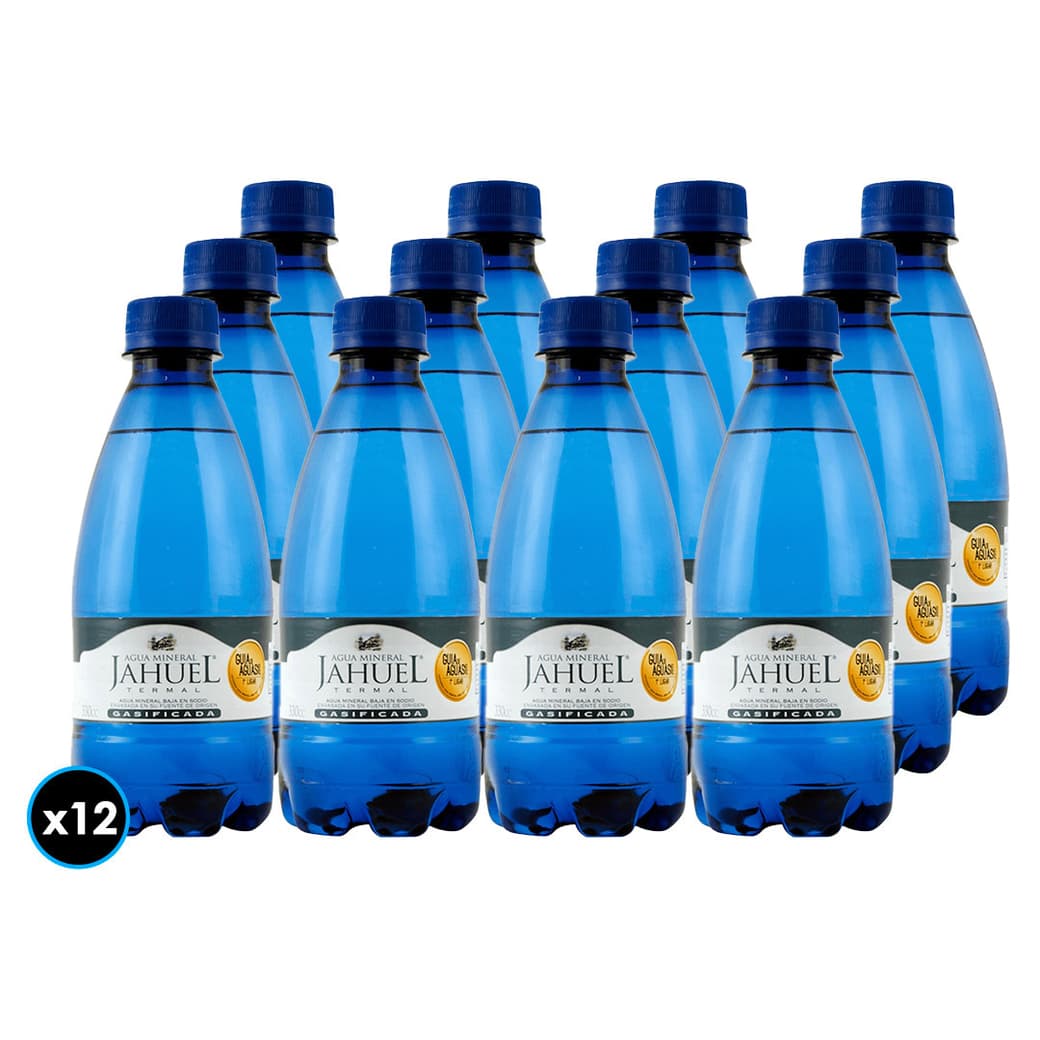12x Agua Mineral Jahuel Con Gas 330cc_1