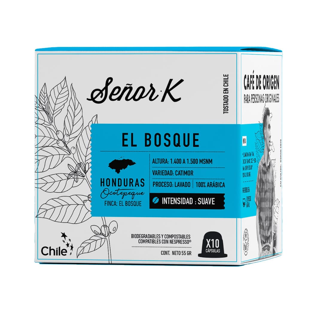 Cápsulas de Café Biodegradables Señor K El Bosque Nespresso® Compatible (10 Cápsulas)_1