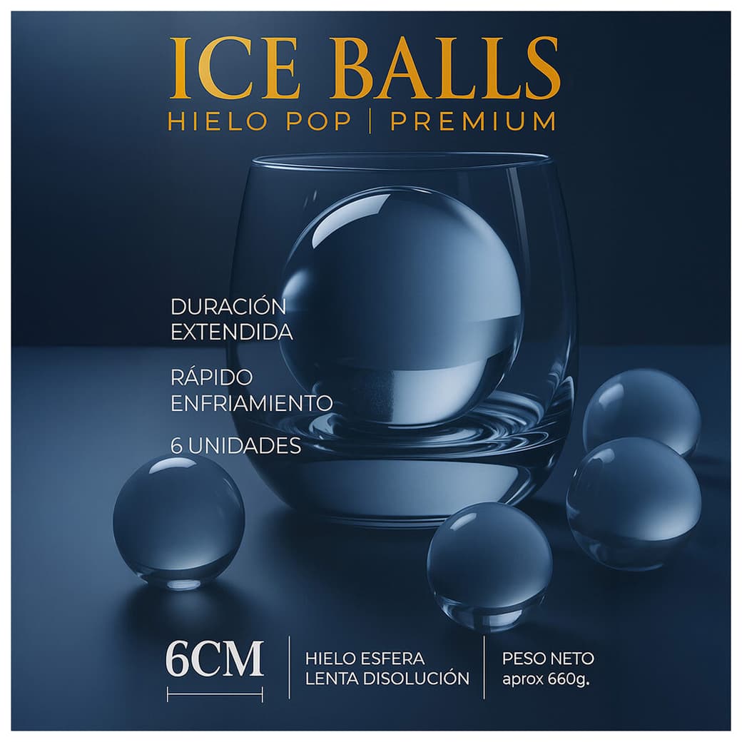Hielo Ice Balls Diámetro 6 cm (6 unidades)_1