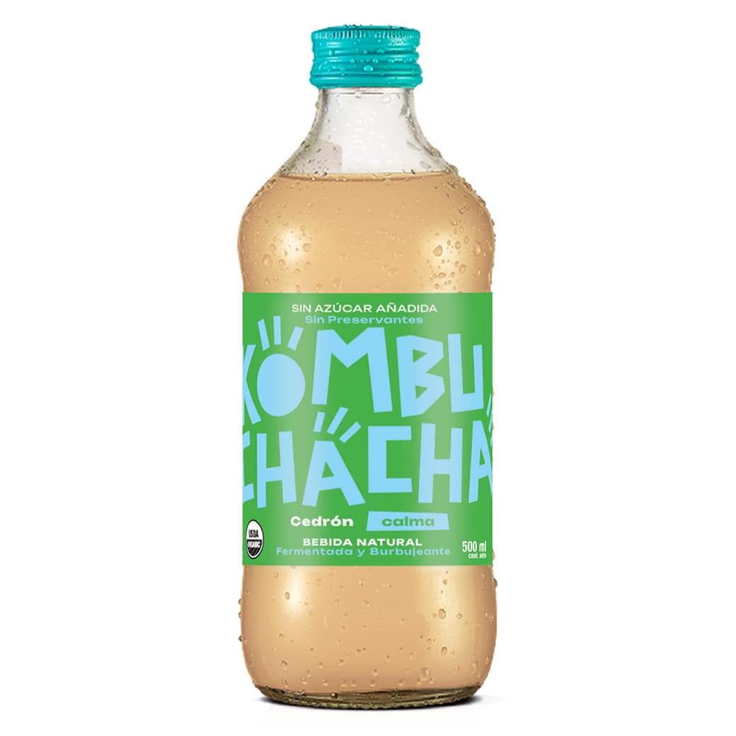 Kombuchacha Cedrón Sin Azúcar Añadida Botella 500cc_1