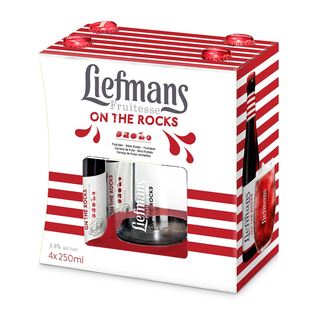 KIT Liefmans: 4x cervezas Liefmans botella de 250cc + 1x Vaso Liefmans_1