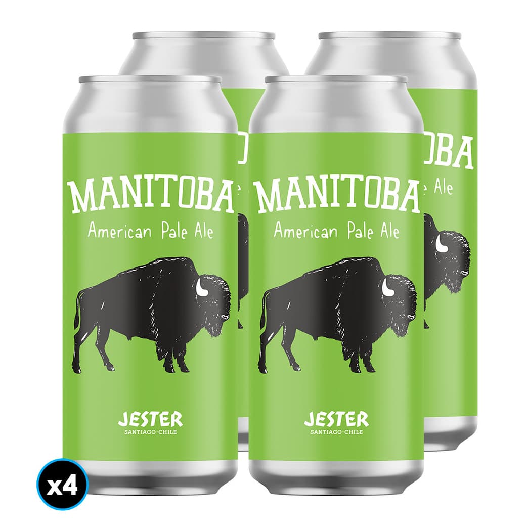 4x Cervezas Jester Manitoba APA en Lata 473cc_1
