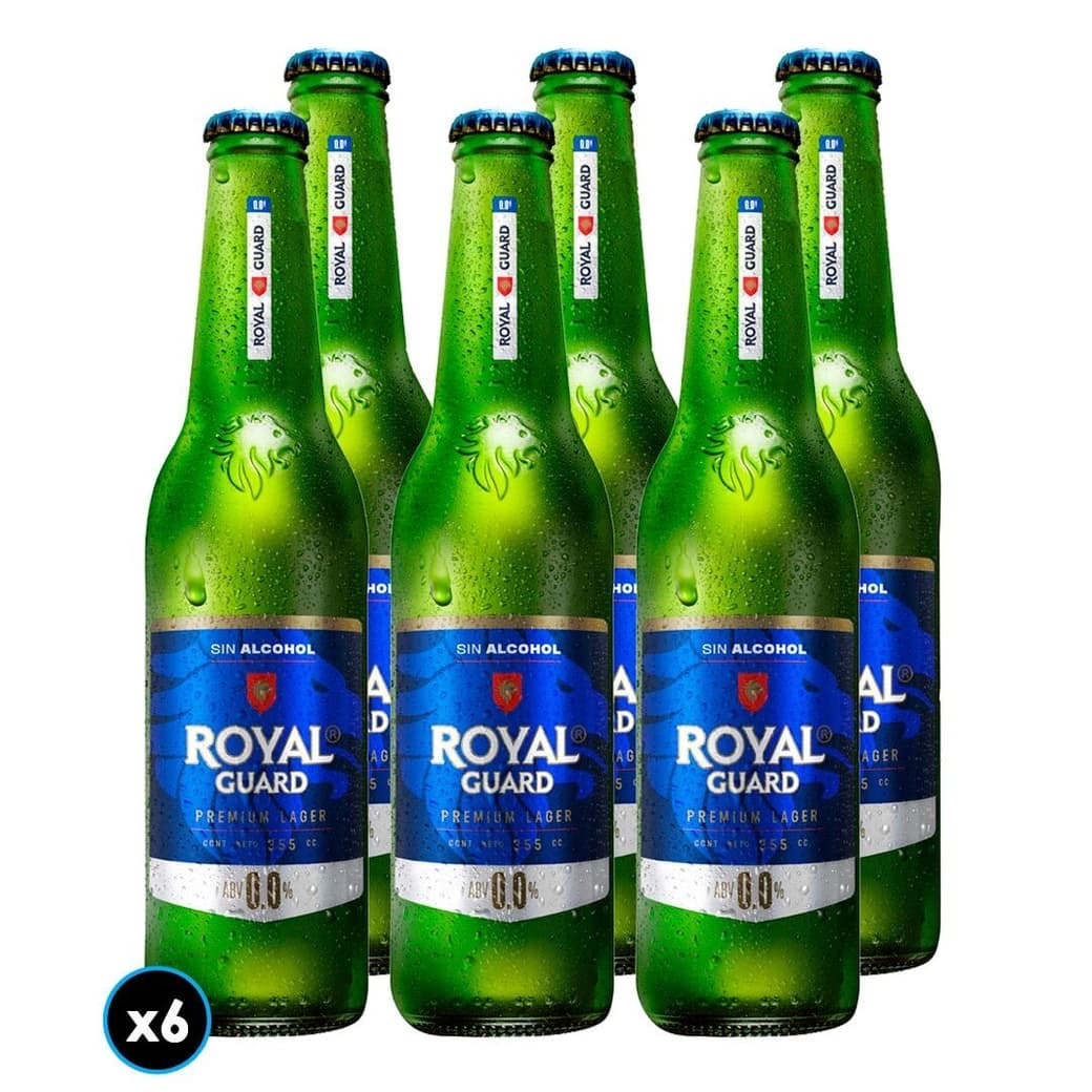 6x Cervezas Royal Guard Cero Botella 355cc_1