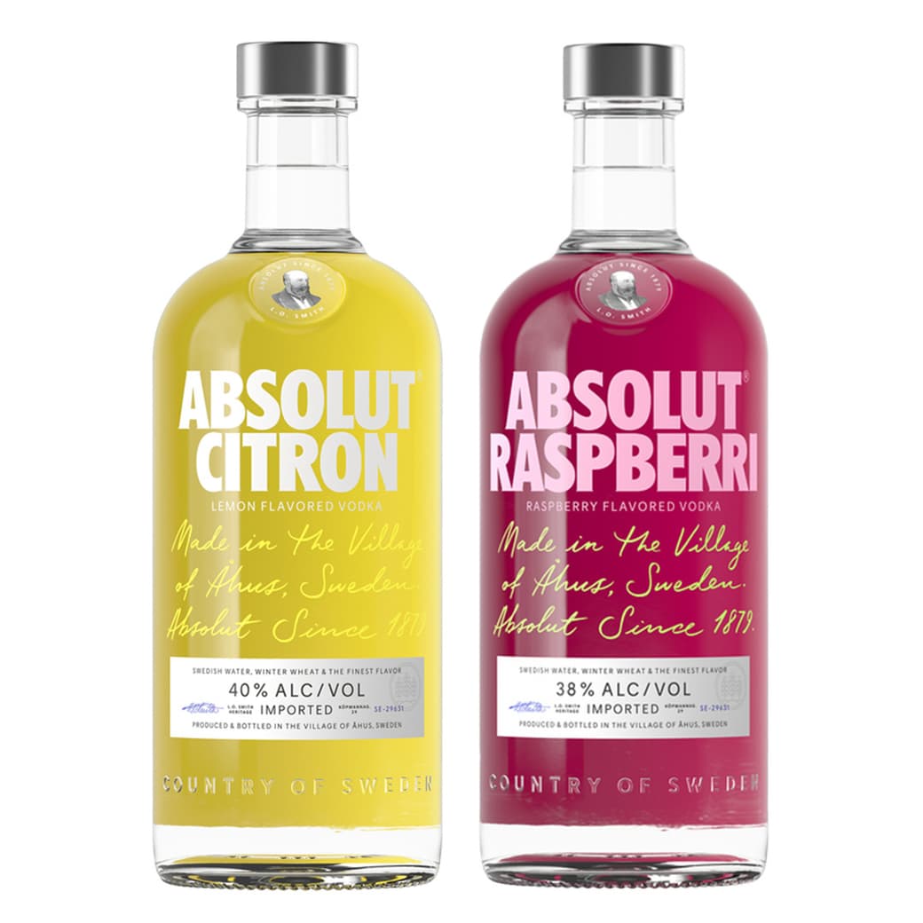 PACK ABSOLUT N°2: 1x Vodka Absolut Citron 750cc + 1x Vodka Absolut Raspberri 750cc_1